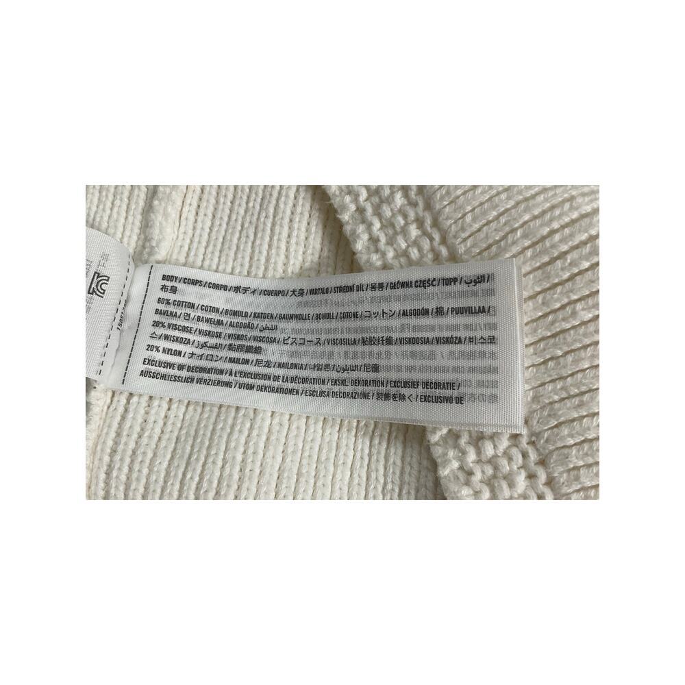ABERCROMBIE & FITCH White Mara Sleeveless Knit Vest Gold Tone Buttons Size XL - Picture 7 of 7